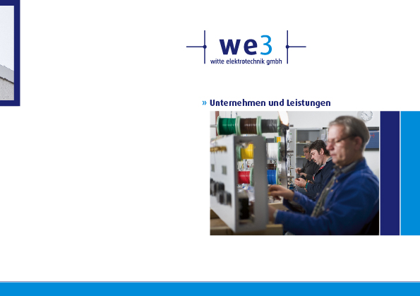 Kunde: we3 witte elektrotechnik gmbh, Unternehmensbroschüre