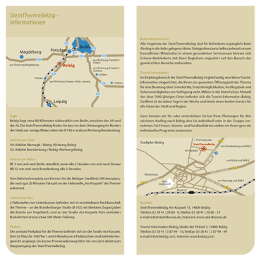 Kunde: SteinThermeBelzig, Informationsbroschüre