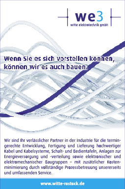 Kunde: we3 witte elektrotechnik gmbh, Anzeige